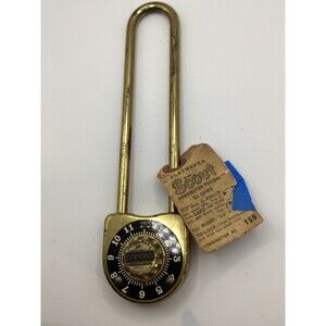 Vintage Slaymaker Scout Long Combination Padlock Made In USA